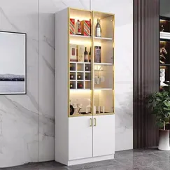 Tủ Rượu Trang Trí Phòng Khách Gỗ MDF Cánh Kính Cường Lực Hiện Đại Tủ Rượu Trang Trí Phòng Khách Gỗ MDF Cánh Kính Cường Lực Hiện Đại