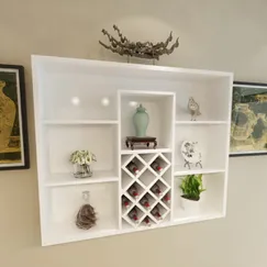 Tủ Rượu Treo Tường Gỗ MDF Phủ Melamine Nhỏ Gọn Giá Rẻ