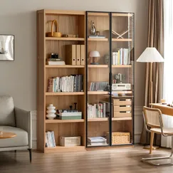 Tủ Sách Đẹp Hiện Đại Bằng Gỗ Tự Nhiên Cánh Kính Giá Tốt  Tủ Sách Đẹp Hiện Đại Bằng Gỗ Tự Nhiên Cánh Kính Giá Tốt