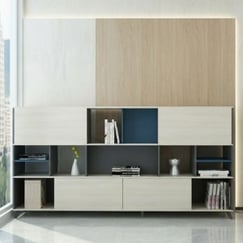 Tủ Tài Liệu Bằng Gỗ Công Nghiệp Cao Cấp Tông Màu Sáng Hiện Đại 