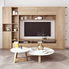 Tủ Tivi MDF Phủ Melamine Kết Hợp Giá Trang Trí Chất Lượng Bền Đẹp Tủ Tivi MDF Phủ Melamine Kết Hợp Giá Trang Trí Chất Lượng Bền Đẹp