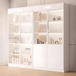 Tủ Trưng Bày Mỹ Phẩm Gỗ Công Nghiệp Cánh Kính Cường Lực Hiện Đại Tủ Trưng Bày Mỹ Phẩm Gỗ Công Nghiệp Cánh Kính Cường Lực Hiện Đại