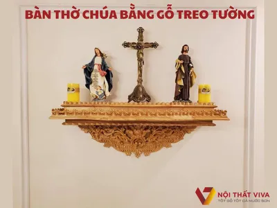 10+ Bàn Thờ Chúa Bằng Gỗ Treo Tường Cao Cấp, Giá Rẻ Tận Xưởng TPHCM