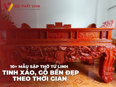 10+ mẫu sập thờ tứ linh tinh xảo, gỗ bền đẹp theo thời gian 10+ mẫu sập thờ tứ linh tinh xảo, gỗ bền đẹp theo thời gian
