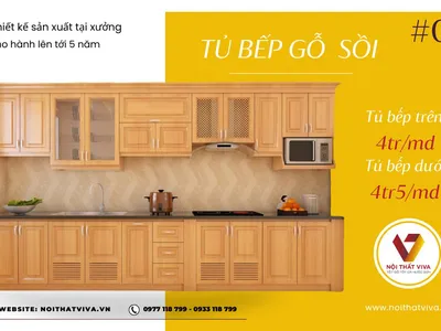 [Cập Nhật] Giá Tủ Bếp Gỗ Sồi Nga Rẻ Và Đẹp, Chất Lượng Nhất Hiện Nay