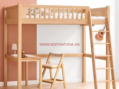 15+ mẫu giường tầng kết hợp bàn học thông minh cho bé và người lớn
