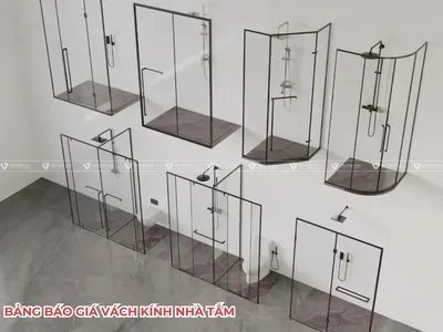 Báo giá vách kính nhà tắm tại TPHCM uy tín, tiện nghi, đẹp khó rời mắt