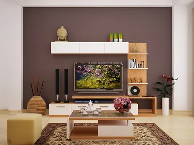 Bí quyết trang trí kệ tivi gỗ phòng khách đẹp hiện đại và ấn tượng 