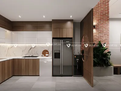 Bộ sưu tập 10 mẫu tủ bếp gỗ công nghiệp chữ L đẹp nhất 2025