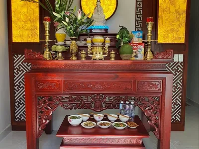  Cách bày trí & trang trí bàn thờ Phật ngày tết theo Phật giáo 