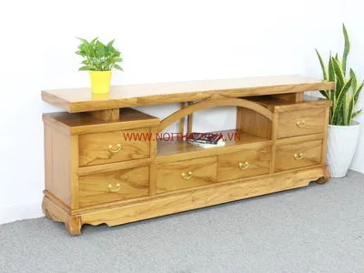 Có nên chọn kệ tivi gỗ gõ đỏ? Ưu điểm, giá bán và mẫu mới hiện nay