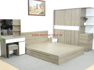 Combo giường tủ bàn trang điểm đẹp, rẻ, bền, đáng sắm tại Nội thất Viva Combo giường tủ bàn trang điểm đẹp, rẻ, bền, đáng sắm tại Nội thất Viva
