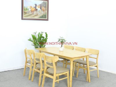 Top những mẫu bàn ăn nhỏ 6 ghế gỗ tự nhiên giá dưới 5 triệu đồng 