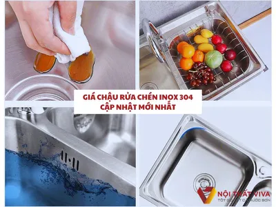 Giá Chậu Rửa Chén Inox 304 Cao Cấp, Chính Hãng Cập Nhật Mới Nhất 2024
