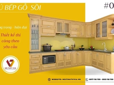 Giá tủ bếp gỗ tự nhiên bao nhiêu 1m? Xem ngay để dự trù chi phí