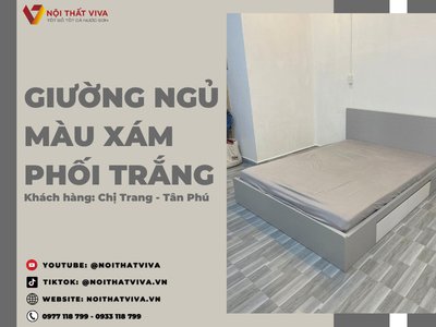 Giao Lắp Giường Ngủ Hiện Đại Gỗ Công Nghiệp Chị Trang - Tân Phú