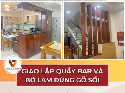 Giao Lắp Mẫu Tủ Quầy Bar Phòng Bếp Đẹp Và Bộ Lam Đứng Gỗ Sồi Tự Nhiên Giao Lắp Mẫu Tủ Quầy Bar Phòng Bếp Đẹp Và Bộ Lam Đứng Gỗ Sồi Tự Nhiên