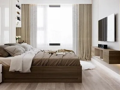 7 mẫu kệ tivi treo tường phòng ngủ được ưa chuộng nhất