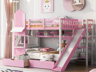 Khám phá 25+ mẫu giường tầng cho bé gái có cầu trượt siêu dễ thương Khám phá 25+ mẫu giường tầng cho bé gái có cầu trượt siêu dễ thương