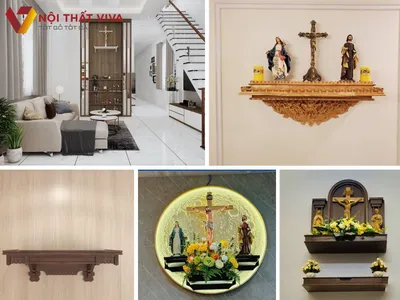 Lưu ngay 7+ mẫu bàn thờ treo tường Công Giáo đẹp, được ưa chuộng nhất