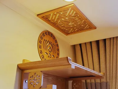 Tổng hợp mẫu bàn thờ 2 tầng treo tường đẹp trang nghiêm cho nhà nhỏ
