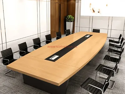 Top 3 mẫu bàn họp chân sắt 2m4 được ưa chuộng nhất cho phòng họp rộng