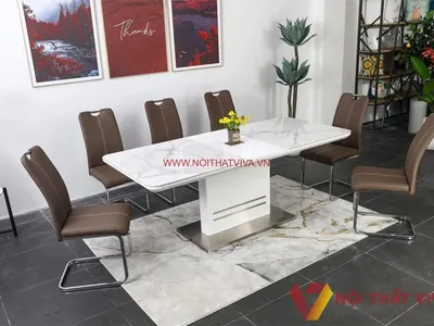 Top 5+ mẫu bàn ăn mặt đá Ceramic cao cấp, đẹp với mọi không gian