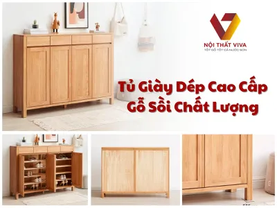  [TOP] Mẫu tủ giày gỗ sồi đẹp tại TPHCM, giá xưởng, chất lượng vượt trội