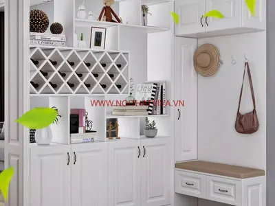 20+ mẫu tủ giày kèm ghế ngồi đẹp, hiện đại, đa năng tiết kiệm không gian