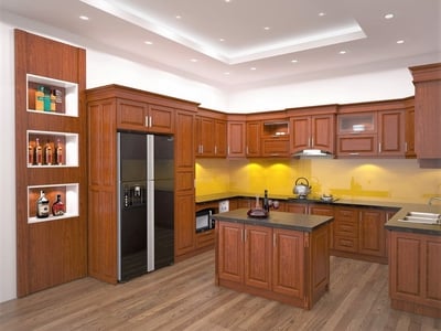 Tủ bếp chữ U gỗ tự nhiên có gì đặc biệt mà được ưa chuộng đến vậy?  