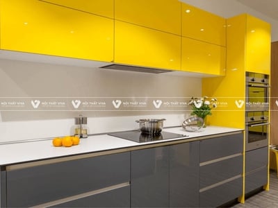 Tủ bếp picomat cánh phủ acrylic giá bao nhiêu? Những ưu nhược điểm khi dùng