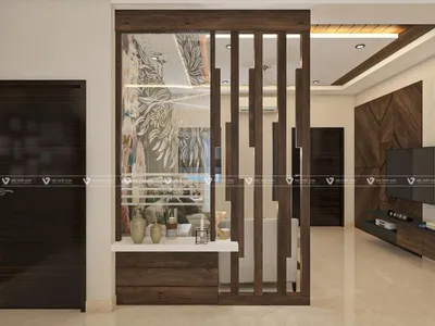 Xu hướng vách ngăn gỗ kính phòng khách, thiết kế đẹp và tiện dụng 