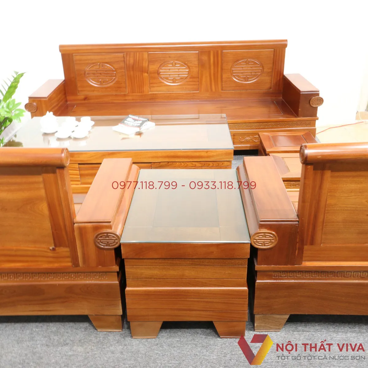 bộ bàn ghế sofa gỗ Xoan Đào