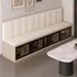 Băng Sofa Gỗ Công Nghiệp Kết Hợp Tủ Để Đồ Cách Kính Hiện Đại