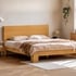Giường Ngủ Gỗ Cao Su Ghép Phủ Veneer Sồi Mỹ Hiện Đại Tối Giản