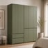 Mẫu Tủ Quần Áo Gỗ  MDF Phủ Melamine Màu Xanh Rêu Hiện Đại