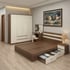 Bộ Combo Nội Thất Phòng Ngủ Đẹp Màu Xám Phối Trắng Giá Rẻ