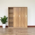 Tủ Quần Áo Cửa Lùa 2m Gỗ MDF Melamine Màu Vân Vàng
