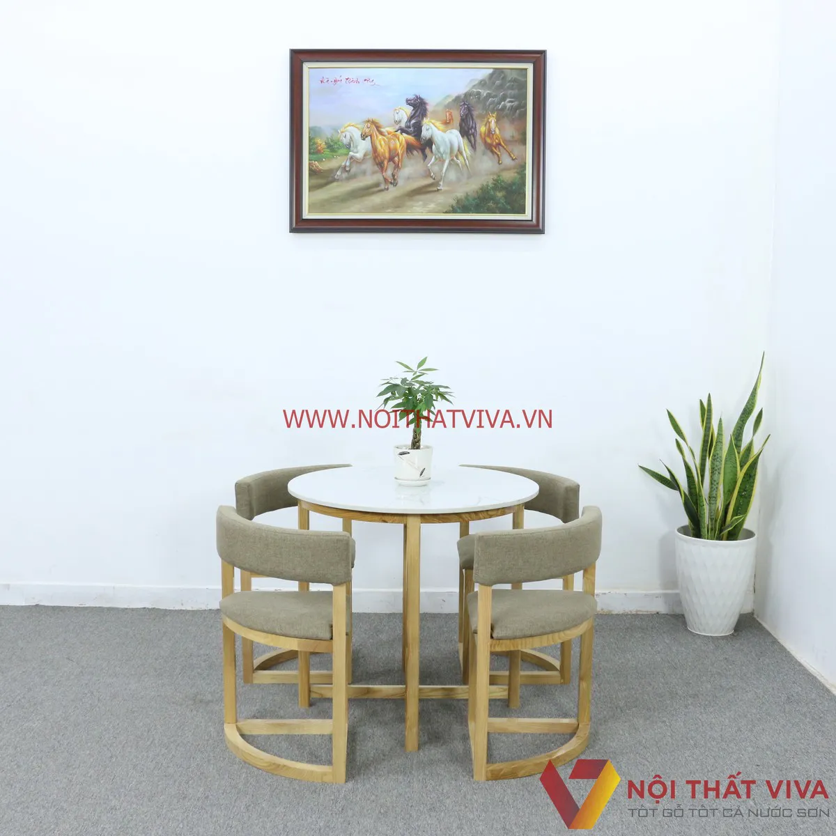 bàn ăn 4 ghế mặt đá 
