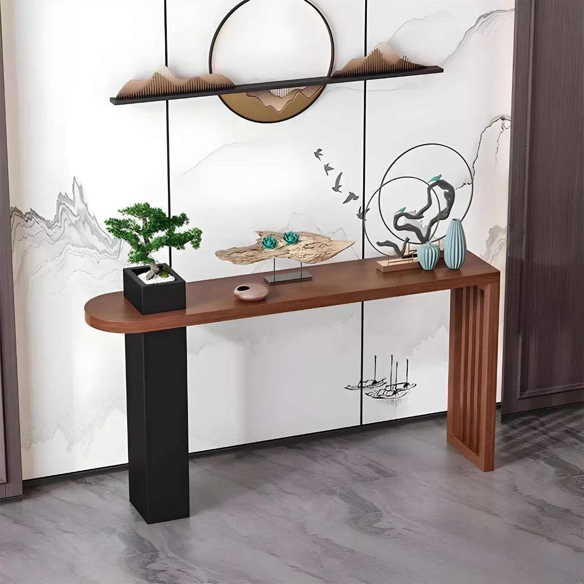 Bàn Console Hiện Đại Đơn Giản Chất Liệu Gỗ Tự Nhiên