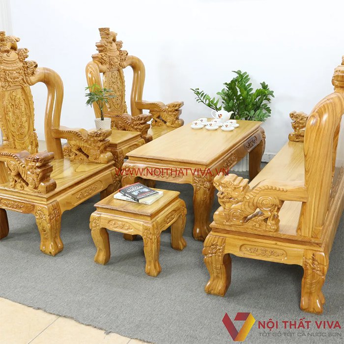 Bàn ghế gỗ mỹ nghệ đẹp tại Nội thất Viva giao hàng nhanh, chất lượng.