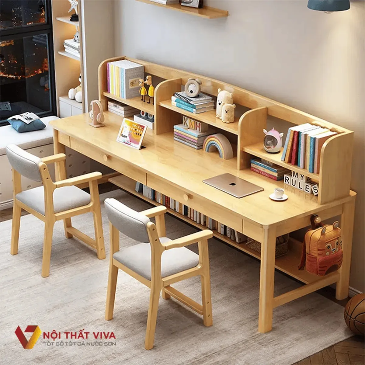 Bàn Học Gỗ Tự Nhiên