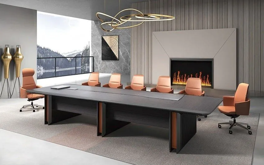 Bàn Họp Văn Phòng Gỗ MDF Phủ Melamine Cao Cấp Sang Trọng