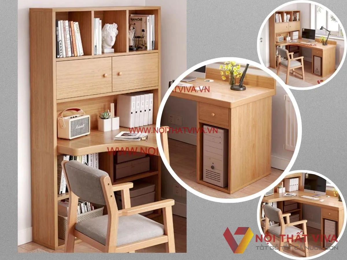 Bàn Làm Việc Cho Nhân Viên Bằng Gỗ Sồi Tự Nhiên Đẹp Mà Giá Tốt