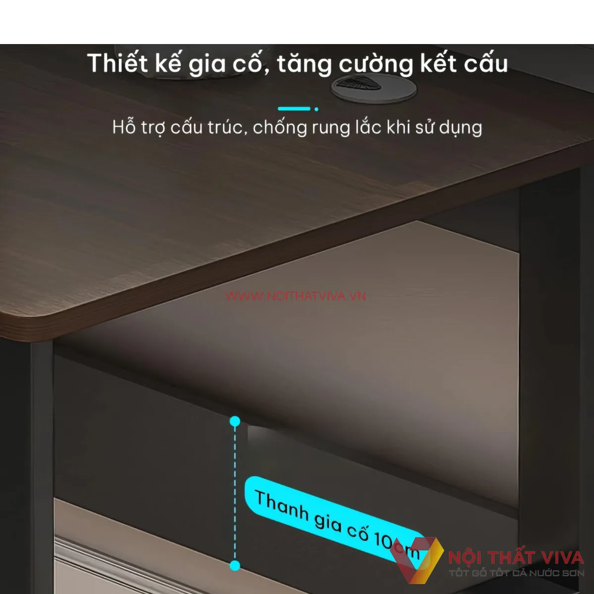 Bàn Làm Việc Đôi Kết Hợp Hộc Tủ Chất Liệu Gỗ Công Nghiệp Giá Rẻ