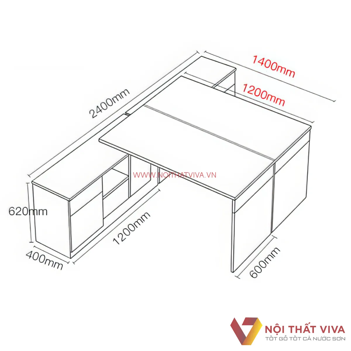 Bàn Làm Việc Gỗ Công Nghiệp Dành Cho Văn Phòng Kiểu Dáng Thanh Lịch Giá Rẻ