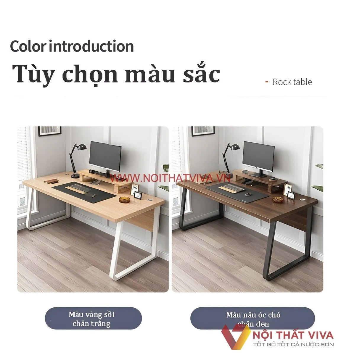 Bàn Nhân Viên Chân Sắt Hiện Đại Mặt Bàn Gỗ Mdf Phủ Melamine Giá Tốt