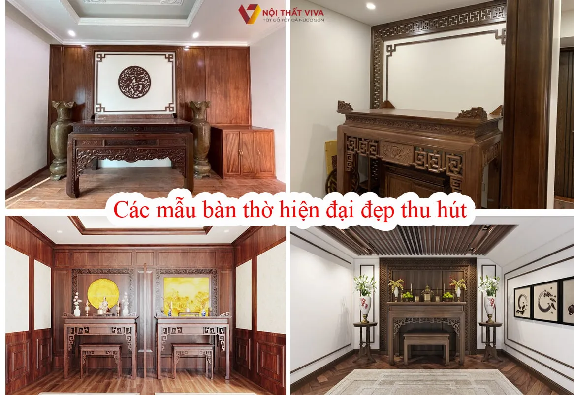 Các mẫu bàn thờ hiện đại đơn giản mà đẹp giao hàng nhanh tại Nội thất Viva.