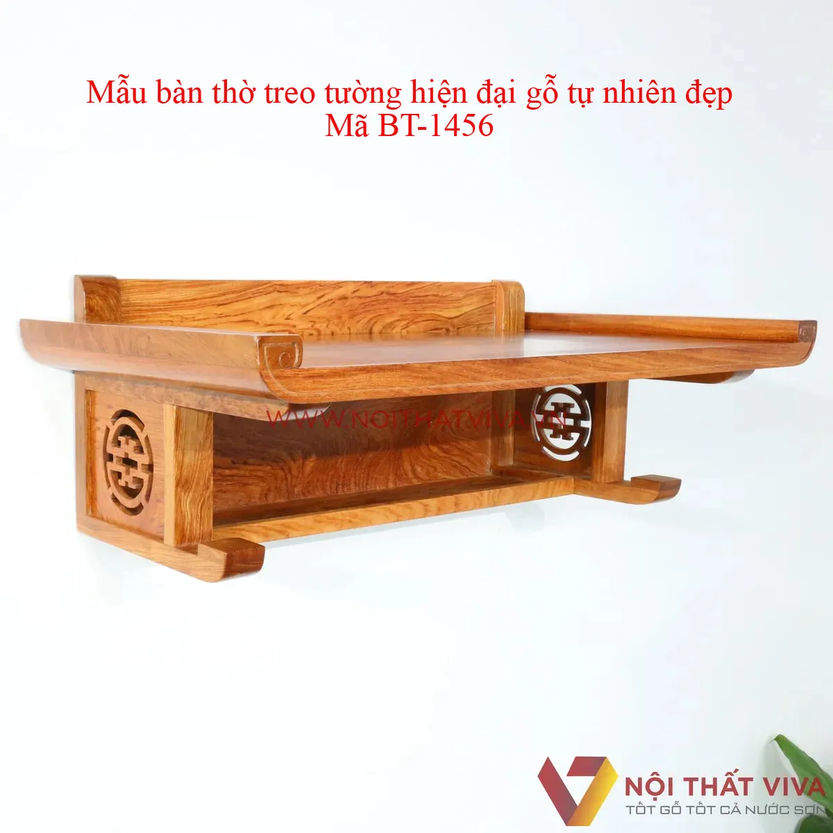 Bàn thờ treo tường gỗ Hương Đá chất lượng đẹp hiện đại, giá rẻ.