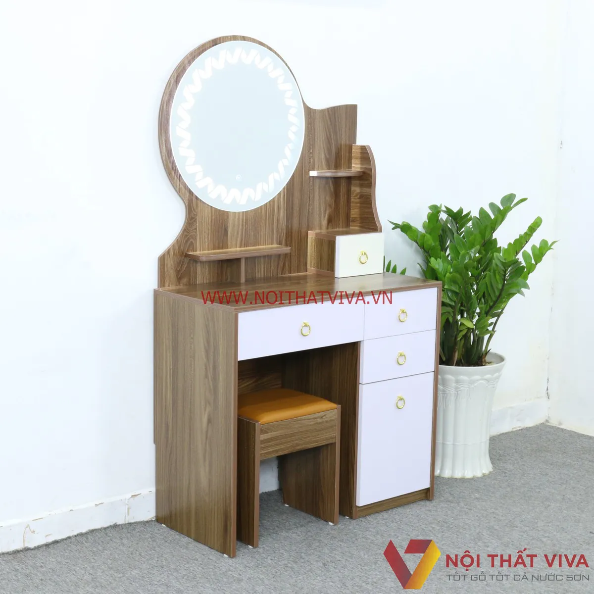 Bàn trang điểm có kệ - Cực tiện nghi với nhiều mẫu giá rẻ chất lượng
